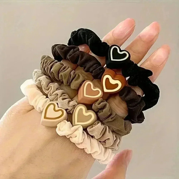 Love Hair Rope Set-5 Piece Set-Mixed Colors - Picture 1 of 3